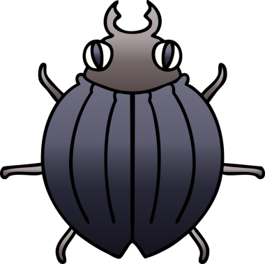 bir insan tarafından çizilmiş gölgelenmiş garip karikatür böceği