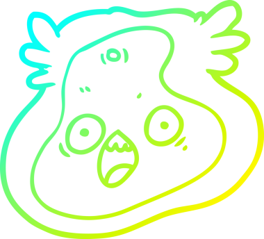 Bir insan tarafından çizilmiş soğuk gradyan çizgi çizimi.