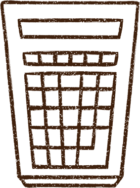 Bir insan tarafından çizilen hesap makinesi karakalem çizimi