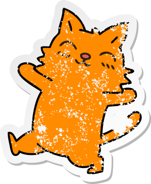 Bir insan tarafından çizilmiş garip bir el çiziminin sıkıntılı çıkartması.