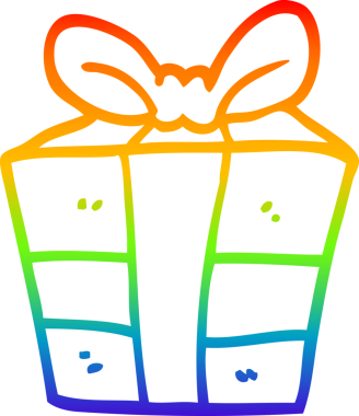 gökkuşağı gradyan çizimi bir insan tarafından çizilmiş bir çizgi film