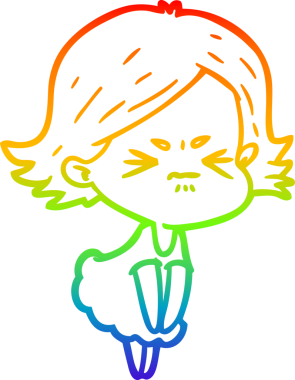 Bir insan tarafından çizilmiş kızgın bir karikatür çizimi.