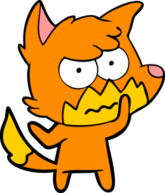 Bir insan tarafından çizilmiş bir tilki.