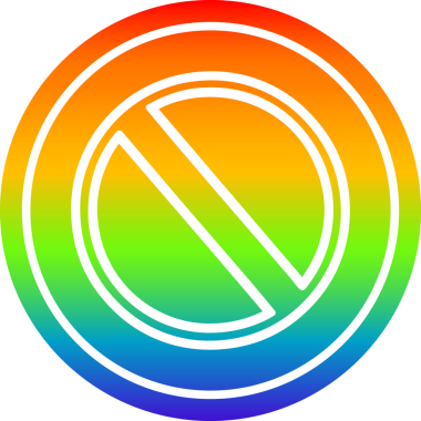 Gökkuşağı gradyan bir insan tarafından çizilmiş genel duruş dairesel simgesi