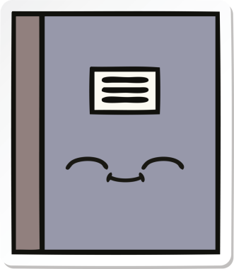 Bir insan tarafından çizilmiş şirin bir çizgi roman çıkartması.