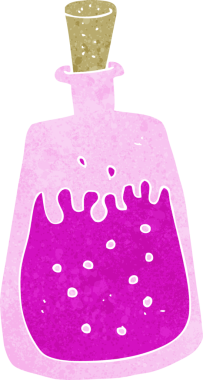 bir insan tarafından çizilmiş eski bir mürekkep kabı.