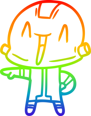 gökkuşağı gradyan çizgisi bir insan tarafından çizilmiş robot çizgi