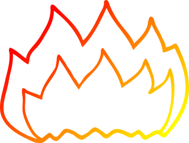 Bir insan tarafından çizilmiş sıcak bir çizgi çizgi film çizimi.