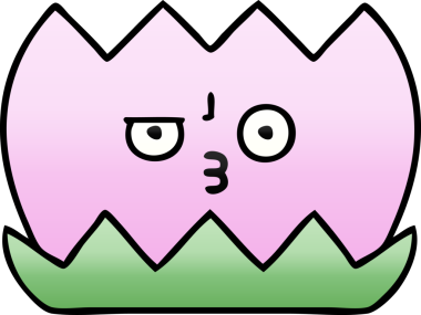 Bir insan tarafından çizilmiş bir nilüfer çiçeğinin gölgeli karikatürü.