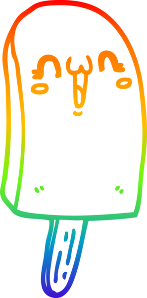 Bir insan tarafından çizilmiş donmuş buz lolipopunun çizimi.