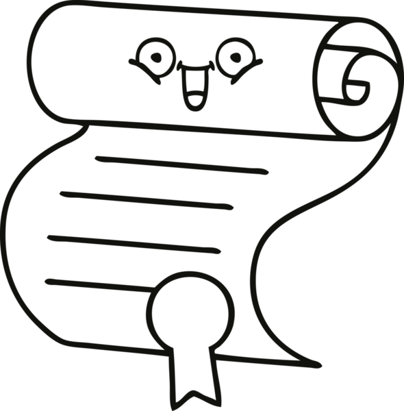 Bir insan tarafından çizilen sözleşmenin çizgi çizimi