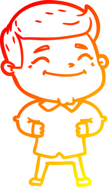 Bir insan tarafından çizilmiş mutlu bir çizgi film karakteri çizimi.