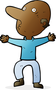 Bir insan tarafından çizilmiş orta yaşlı bir adam.