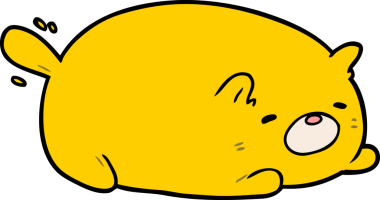 Bir insan tarafından çizilmiş sevimli çizgi film kedisi.