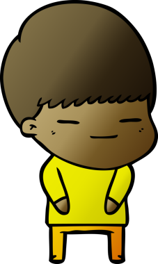 Bir insan tarafından çizilmiş kendini beğenmiş bir çocuk.