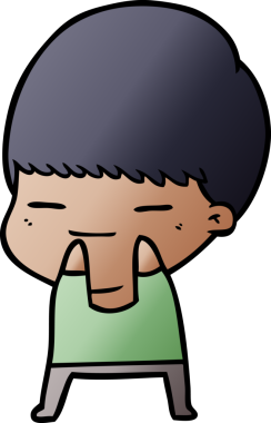 Bir insan tarafından çizilmiş kendini beğenmiş bir çocuk.