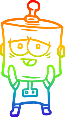 gökkuşağı gradyan çizgisi bir insan tarafından çizilmiş robot çizgi