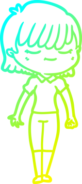 Bir insan tarafından çizilmiş bir karikatür kadın çizimi.