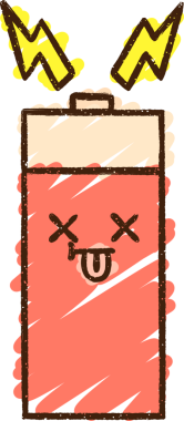 Bir insan tarafından çizilmiş pil tebeşiri.