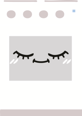 Bir insan tarafından çizilmiş mutfak fırınının düz renkli retro karikatürü