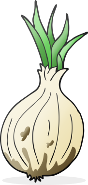 Bir insan tarafından çizilmiş serbest çizim soğan.