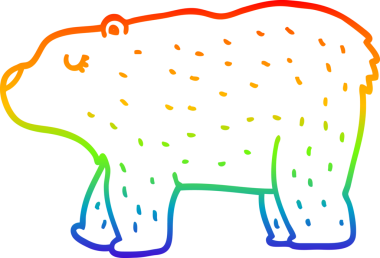 gökkuşağı gradyan çizgi çizimi bir insan tarafından çizilmiş bir çizgi ayı