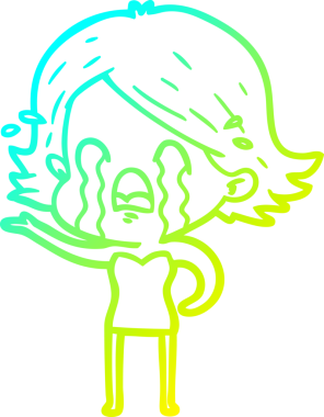 Bir insan tarafından çizilmiş ağlayan bir karikatür çizimi.