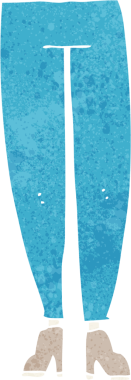 Bir insan tarafından çizilmiş kadın bacakları.