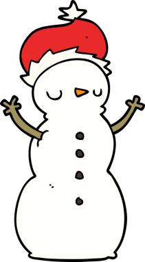 bir insan tarafından çizilmiş kardan adam çizgi filmi