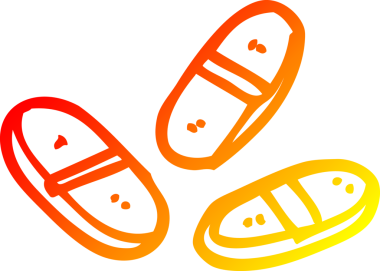 Bir insan tarafından çizilmiş karikatür tabletlerinin sıcak gradyan çizimleri