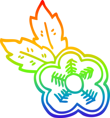 gökkuşağı gradyan çizgi çizimi bir insan tarafından çizilmiş gül dövmesi sembolü