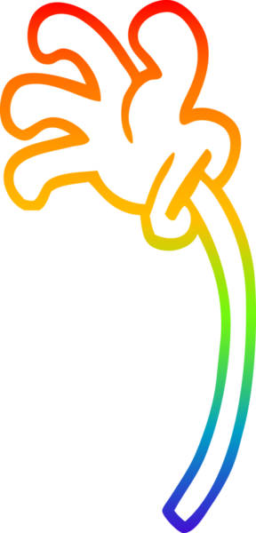 Bir insan tarafından çizilmiş bir el hareketinin çizgi çizimi.