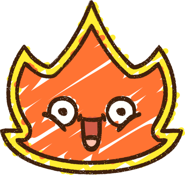 Bir insan tarafından çizilen Alev Karakteri Tebeşiri