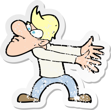 Bir insan tarafından çizilmiş, rahatsız edici bir çizgi filmin gerilimli yapıştırması.