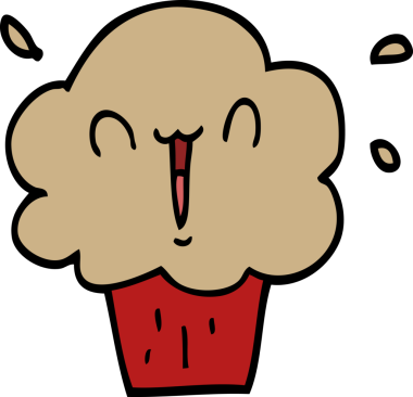 Bir insan tarafından çizilmiş bir kek.