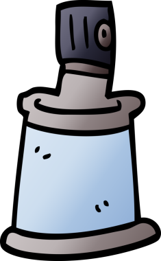 Bir insan tarafından çizilmiş karalama spreyi kutusu.