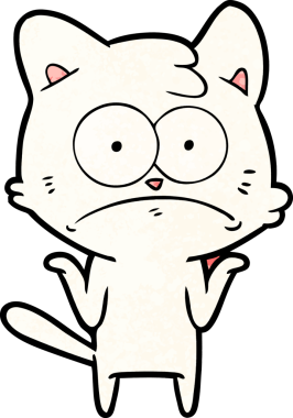 bir insan tarafından çizilmiş sinirli bir kedi.