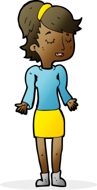 Bir insan tarafından çizilmiş omuz silken çizgi filmdeki kadın.