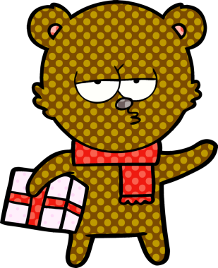 Bir insan tarafından çizilmiş ayı karikatürü çizicisi