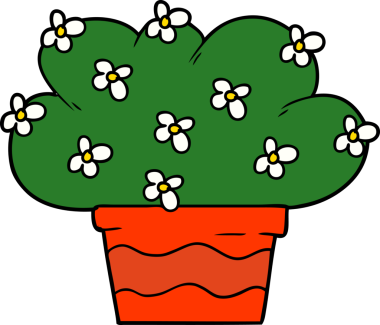 bir insan tarafından çizilmiş karikatür bitkisi