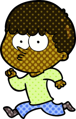 Çizgi film meraklısı çocuk bir insan tarafından çizilmiş.