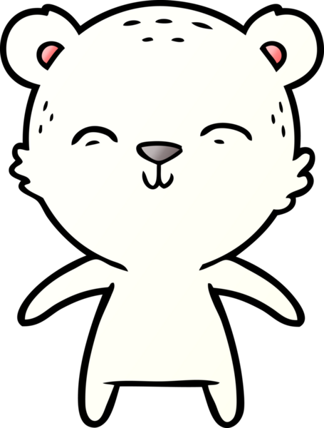 Bir insan tarafından çizilmiş kutup ayısı karikatürü