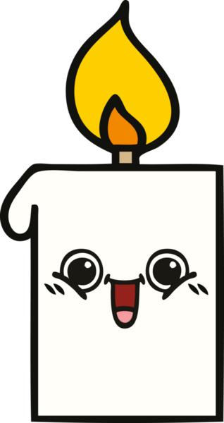 Bir insanın çizdiği yanan mum karikatürü.