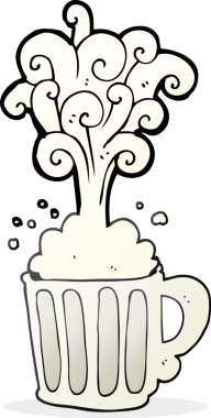 Bir insan tarafından çizilmiş el yapımı patlayan bira karikatürü.