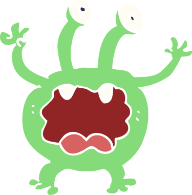 Bir insan tarafından çizilmiş karalama canavarı.