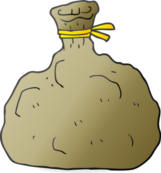 Bir insan tarafından çizilmiş el yazısıyla çizilmiş çuval.