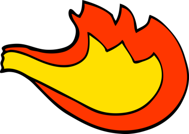 bir insan tarafından çizilmiş karalama alevi