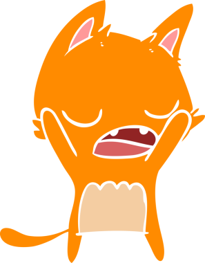 Bir insan tarafından çizilmiş düz renkli çizgi film.