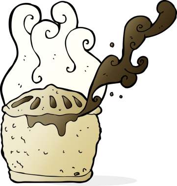 Bir insan tarafından çizilmiş et pastası.