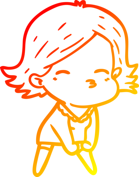 Bir insan tarafından çizilmiş bir karikatür kadın çizimi